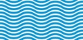 Wave pattern seamless abstract background. Stripes wave pattern white and blue colors for summer vector design Royalty Free Stock Photo