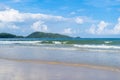 Wave at Phuket beach, Andaman Sea at noon in Thailand. Nature sky background Royalty Free Stock Photo
