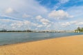 Wave at Phuket beach, Andaman Sea at noon in Thailand. Nature sky background Royalty Free Stock Photo