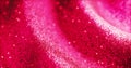 Wave of pink glitters as close up view from 3d rendering loop animation