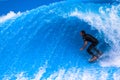 Wave Pool Surfer Hollow Curl Royalty Free Stock Photo