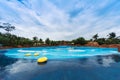 wave pool and swimming laps Royalty Free Stock Photo