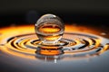 Wave ripple liquid nature water macro drop splashing droplet background clean abstract circle Royalty Free Stock Photo