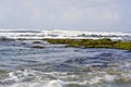 Wave rock in the sea Royalty Free Stock Photo