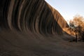 The Wave rock at sunrise in Hyden Western Australia Royalty Free Stock Photo