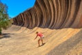 Wave Rock surfing Royalty Free Stock Photo