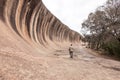 Wave Rock at Wave Rock Road at the town of Hyden Western Australia is a characteristic rock formation