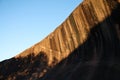 Wave Rock in Western Australia at sunset with clear sky Royalty Free Stock Photo