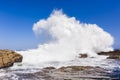 Wave Rocks Exploding Water Royalty Free Stock Photo