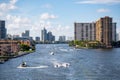 Wave runners and boats in the Intracoastal Waterway Miami FL USA