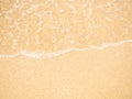 Wave on Sea Beach at Coast Splash Water Texture on Sand Tropical Nature Shore for Tourism Relax Vacation Travel Summer Holiday, Royalty Free Stock Photo