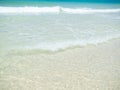 Wave Sea on Beach Sand Background Blue Shore Summer Tropical Water at Coast,Beauty Paradise Island Thailand,Seaside Foam Calm on Royalty Free Stock Photo