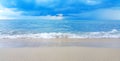 Wave of the sea on the sand beach