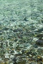 Wave of sea surface, Clear turquiose water, Blue ocean on many rocks. Background.