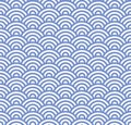 Wave Seamless Blue Pattern. Vector