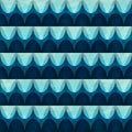 Wave seamless pattern with grunge effect Royalty Free Stock Photo