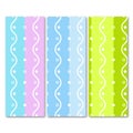 Wave seamless pattern in three different colors