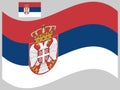 Wave Serbia flag Vector illustration Eps 10 Royalty Free Stock Photo