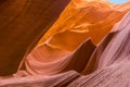 Wave shapes in the walls in lower Antelope Canyon, Page, Arizona