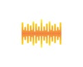 Wave shound icon logo vector template Royalty Free Stock Photo