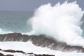 Wave slam against a rock