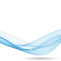 Wave blue smoke background. Vector illustration. eps 10 Royalty Free Stock Photo