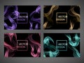 Wave smoke background. Vector illustration Royalty Free Stock Photo