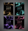 Wave smoke background. Vector illustration Royalty Free Stock Photo