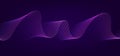 Wave sound line, abstract lines background, graphic thin curves design element, elegant tech flow backdrop