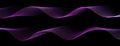 Wave sound line, abstract lines background, graphic thin curves design element, elegant tech flow backdrop