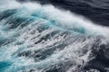 Wave, splash, sea spray, breaking turquoise wave, splashing water drops Royalty Free Stock Photo