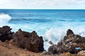 Wave splashes of Atlantic ocean