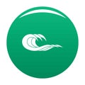 Wave splashing icon vector green Royalty Free Stock Photo