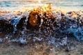 Wave splashing on the sea shore Royalty Free Stock Photo