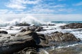 Wave with spray on californian coast