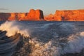 The wave at the stern of the ship Royalty Free Stock Photo