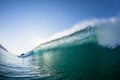 Wave Surfer Behind Crashing Water Swimming Royalty Free Stock Photo