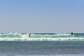 Wave surfer and kitesurfer Atlantic ocean Cape verde