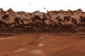 Wave sweets chocolate milk cocoa choco lactose liquid brown twist splatter splash curl flood movement incoming tide 3d reflective. Royalty Free Stock Photo