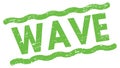 WAVE text on green lines stamp sign