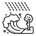 Wave tsunami icon vector illustration