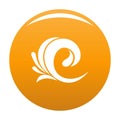 Wave tsunami icon vector orange