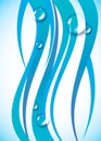 Wave vector background water abstract illustration Royalty Free Stock Photo