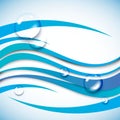 Wave vector background water abstract illustration Royalty Free Stock Photo