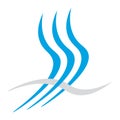 Wave vector symbol. Business Icon. Wing logo icon vector eps10