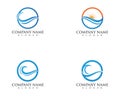 Wave water beach vector logo template Royalty Free Stock Photo