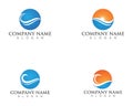 Wave water beach vector logo template Royalty Free Stock Photo