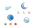 wave water logo beach vector Royalty Free Stock Photo