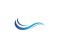 wave water logo beach vector Royalty Free Stock Photo