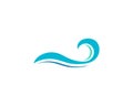 wave water logo beach vector Royalty Free Stock Photo